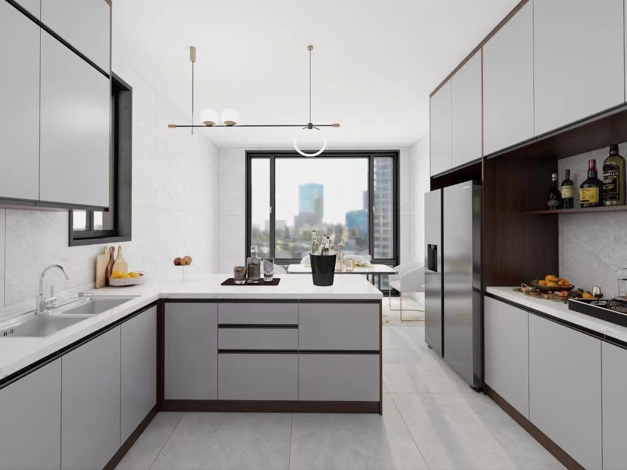 High-quality customized Chinese kitchen cabinets at wholesale cheap prices from the factory manufacturer wooddoorsupplier.com.