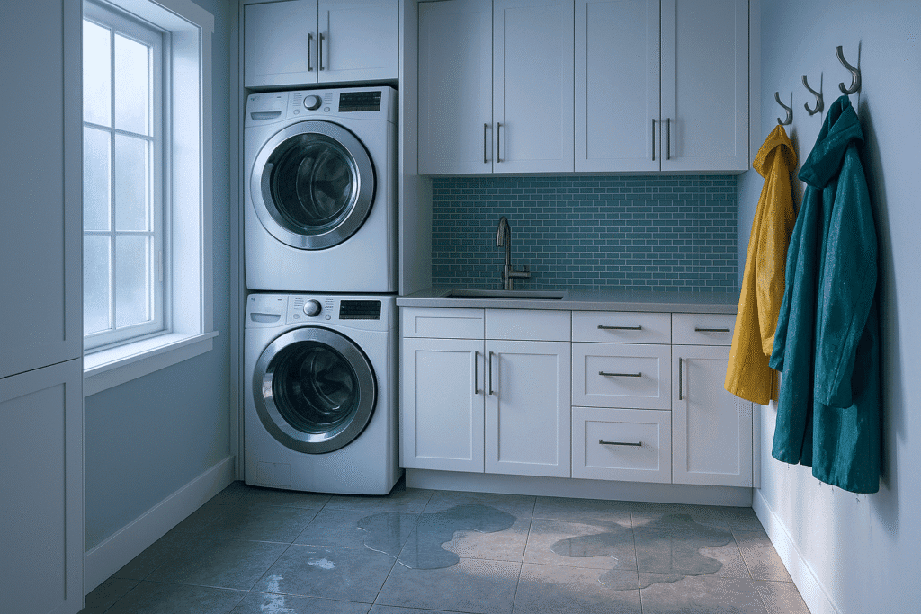 Custom WPC SPC Laundry Room Cabinets at factory pricing in China
