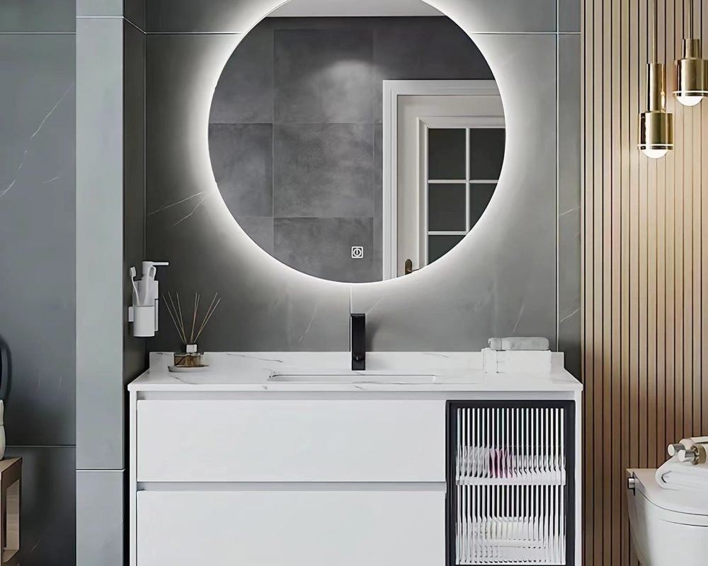 Smart Bathroom vanity cabinet with Led mirror wholesale factory supplier from China